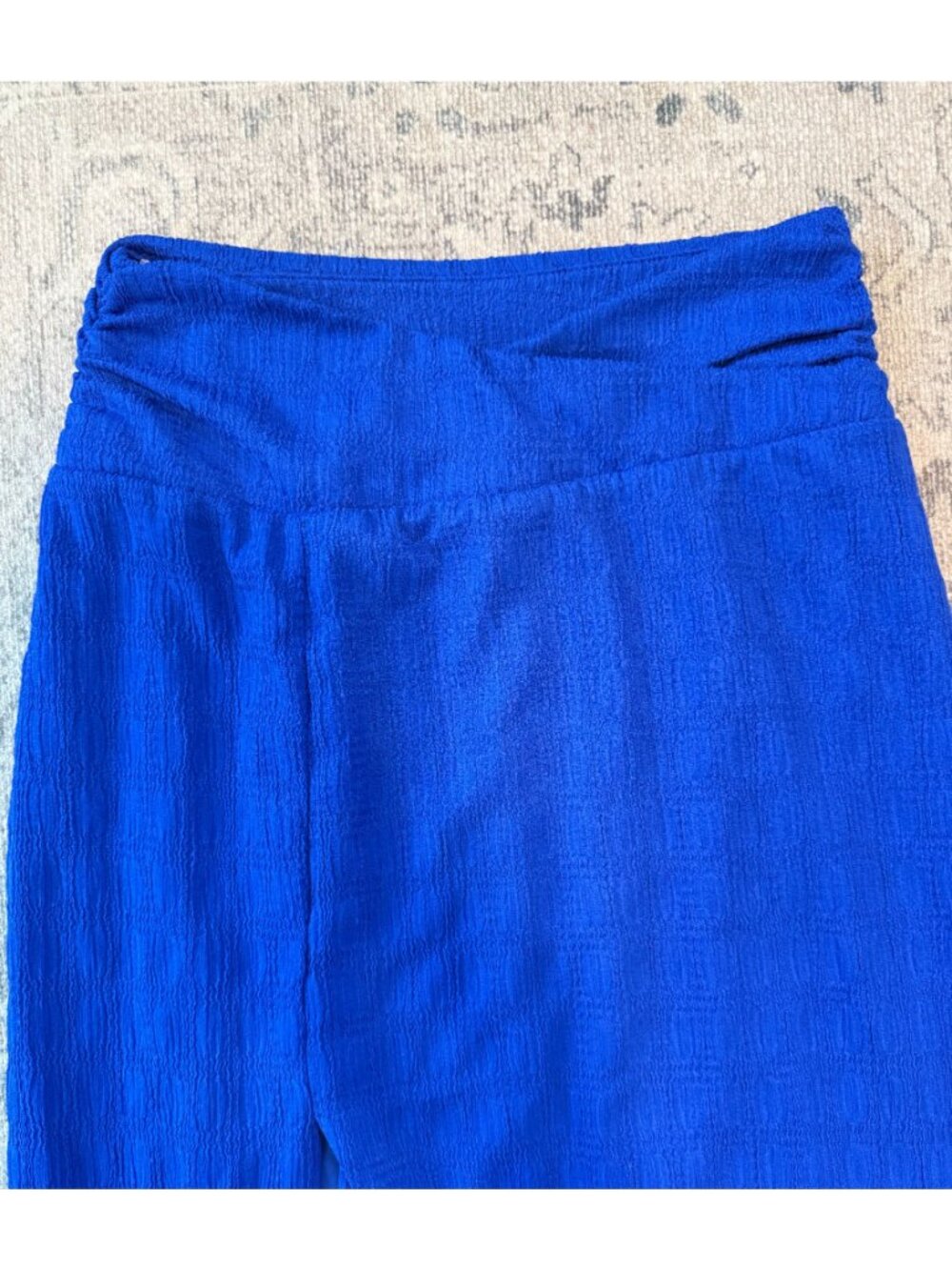 Free People Women's Pull On Mazarine Blue Maxi Skirt XS Side Slit Boho Hippie - Picture 6 of 10